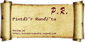 Pintér Renáta névjegykártya